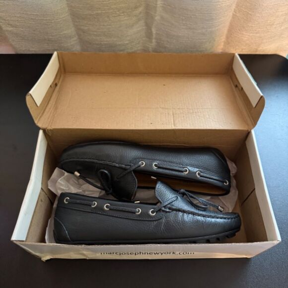 NEW MJNY Marc Joseph Riverview Leather Loafers Navy Grainy Women's 7 | Old Money - Picture 4 of 12